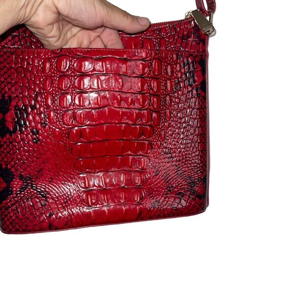 Brahmin Womens Crossbody Bag One Size Lipstick Ombre Melbourne Leather Adjustabl - Picture 3 of 10